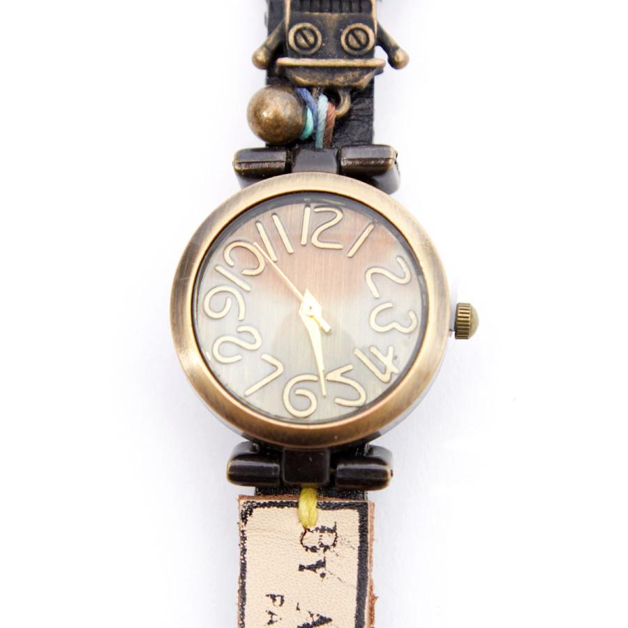 an meets zakka ロボットモチーフレザーバンド腕時計 : ankoROCK