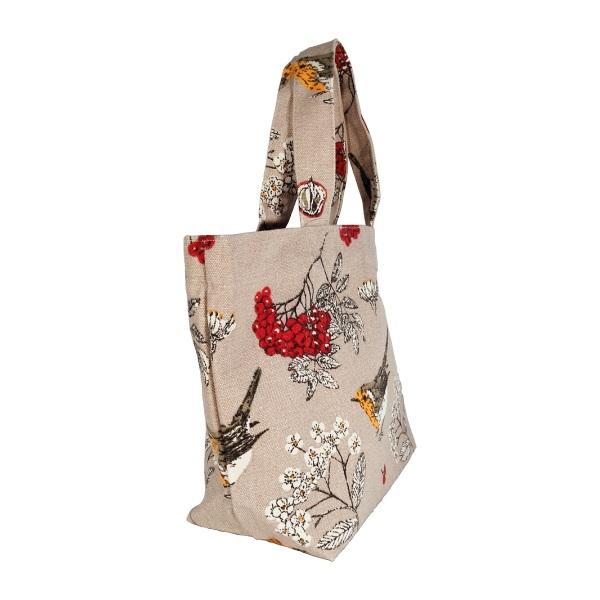 ミニトート トートバッグ ハンドバッグ 鳥 ボタニカル バード コマドリ  
