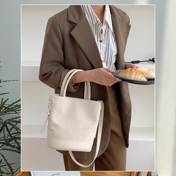 ショルダーバッグ トート キャンバス フェイクレザー ななめ掛け 斜め