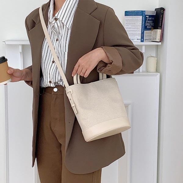 ショルダーバッグ トート キャンバス フェイクレザー ななめ掛け 斜め
