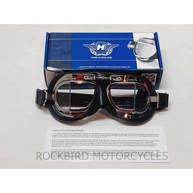 ハルシオン HALCYON ゴーグル MK-49 本革製 : ROCKBIRD MOTORCYCLES