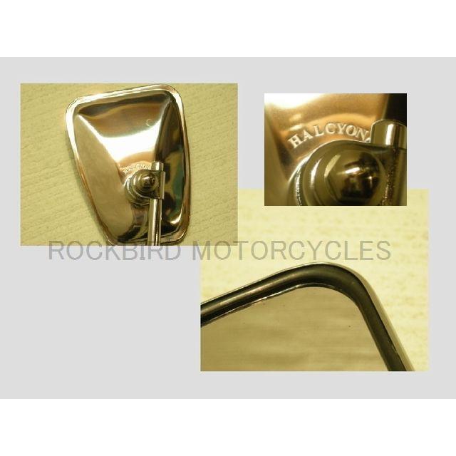 ハルシオン HALCYON ミラー ハンドルクランプタイプ 四角型 MADE