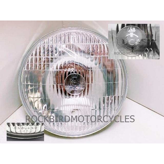 ルーカス 純正 ヘッドライトレンズ 7インチ ロゴ入り P（ポジション