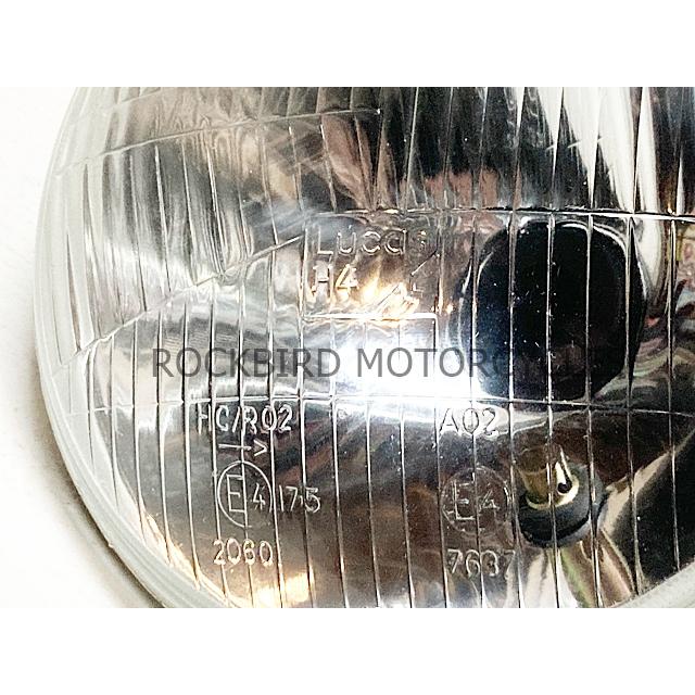 ルーカス 純正 H4バルブ対応 ヘッドライトレンズ 7インチ ロゴ入りの画像