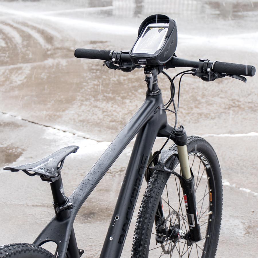 ROCKBROS 自転車 バッグ スマホホルダー ケース 操作可能 トップ