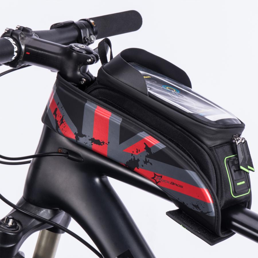 ROCKBROS 自転車 バッグ トップチューブ フレーム スマホホルダー 6.0