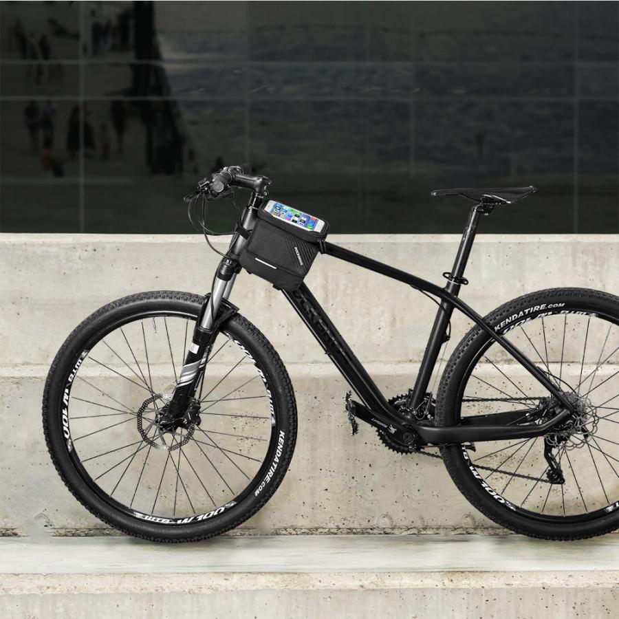 ROCKBROS 自転車 バッグ トップチューブ パニア スマホ 6inch