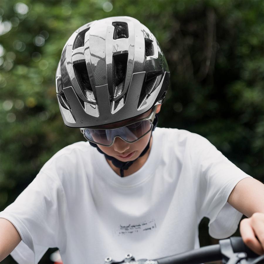 ヘルメット キッズ 子供用 CE安全規格 CEマーク ジュニア 自転車 サイズ調整可能 かっこいい 衝撃吸収 通学 ロックブロスの画像