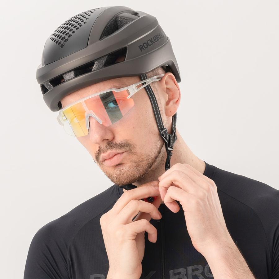 調光サングラス スポーツ クリア ミラー加工 自転車 運転 車 釣り