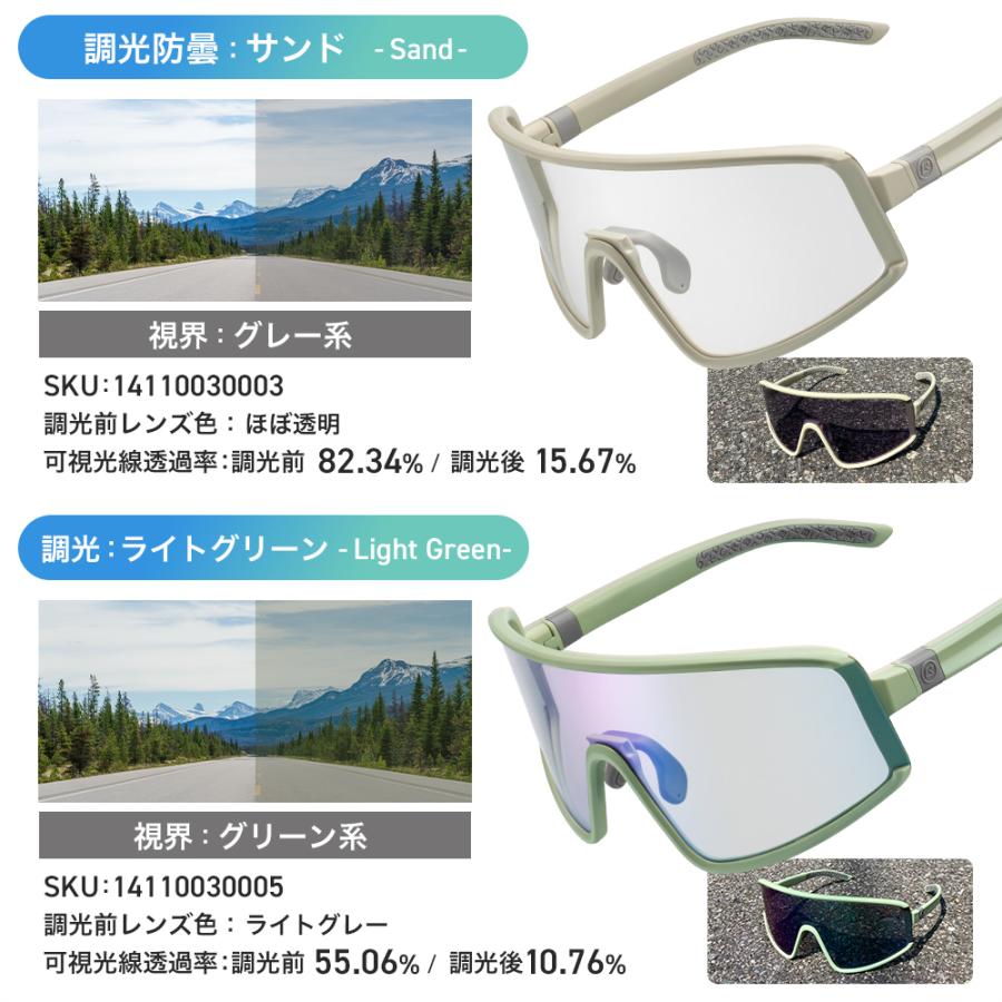 サングラス スポーツサングラス 調光 変更 選べる 超軽量 UVカット