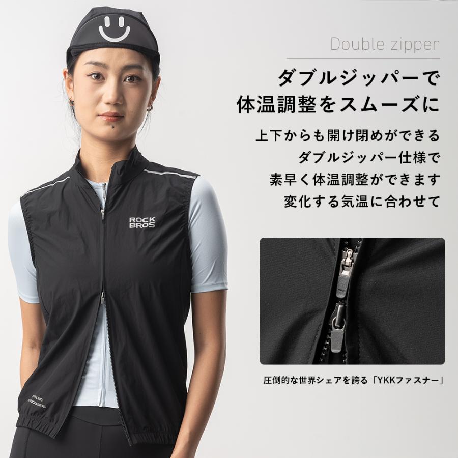 ROCKBROS サイクリング スポーツ ウェア ベスト ジレ 春 夏 秋 防風