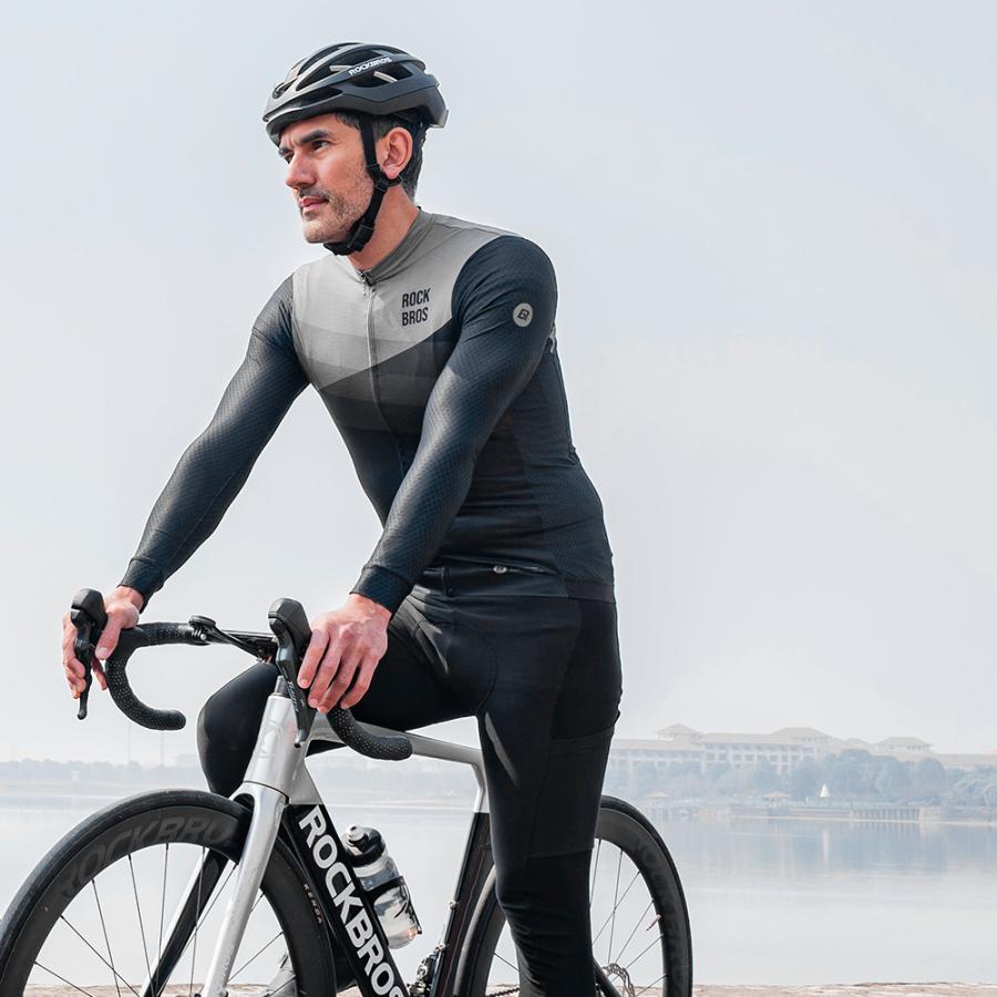  サイクルジャージ プロフィット　S ROCKBROS サイクルジャージ 長袖 春夏用 メンズ サイクルウェア