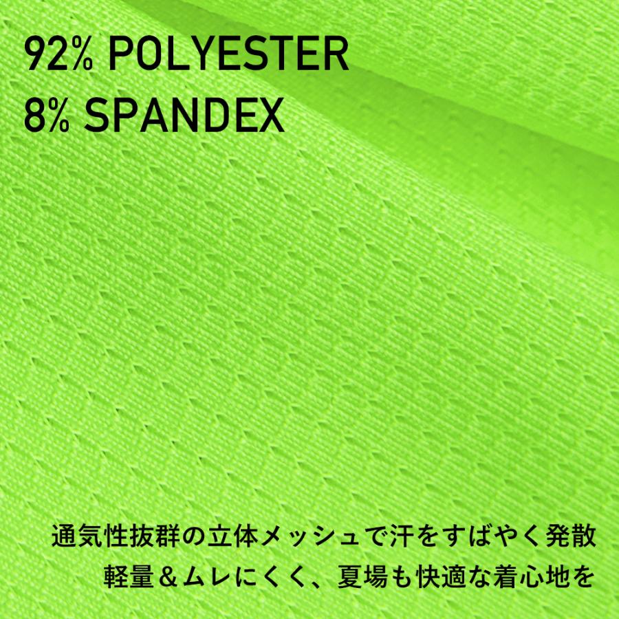 ROCKBROS サイクルジャージ 半袖 蛍光 ネオン 安全 視認性 立体