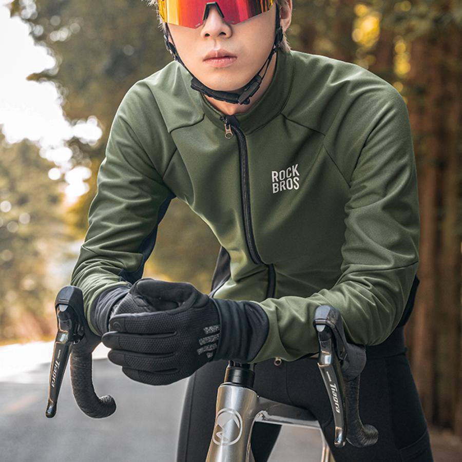 ROCKBROS サイクリング ジャージ ジャケット 上着 長袖 ロング 春 秋冬