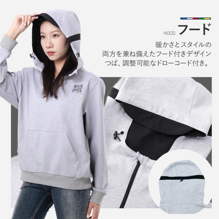 ROCKBROS パーカー トップス メンズ レディーズ 長袖 フード付き