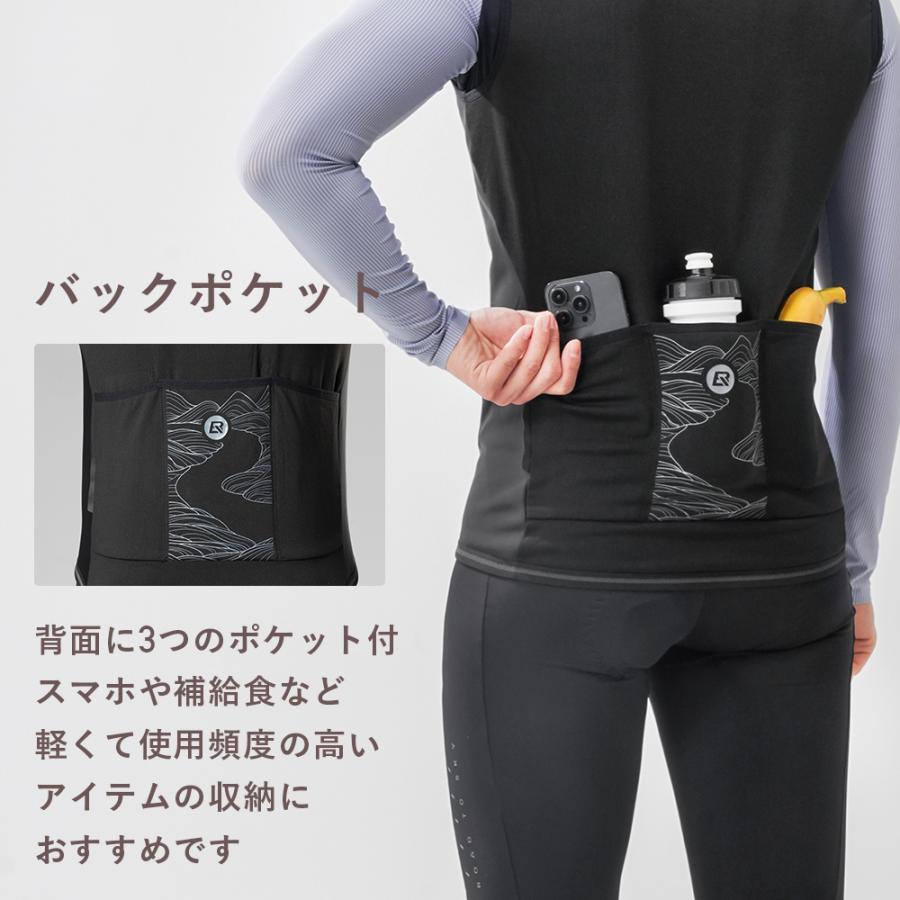 ROCKBROS サイクルベスト 秋冬 裏起毛 フリース サイクリング スポーツ