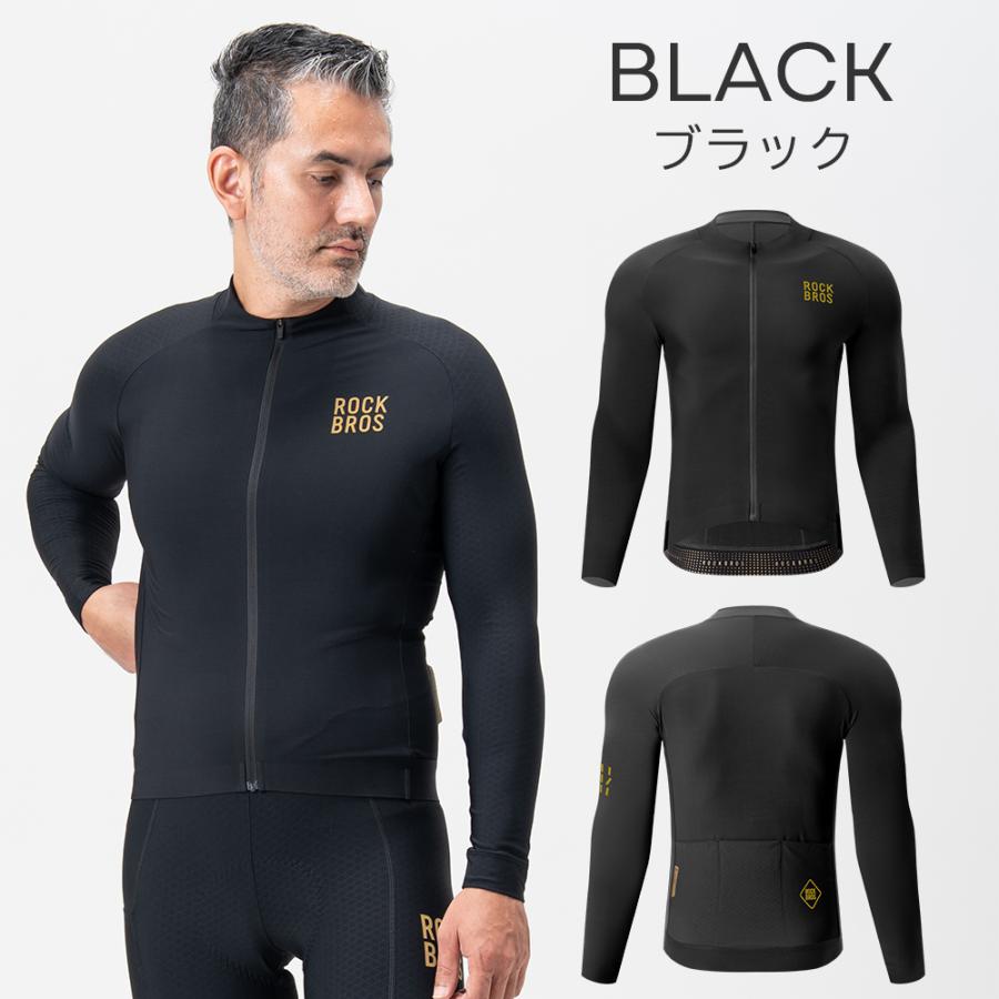 ROCKBROS サイクルジャージ 長袖 メンズ サイクリング ウェア 秋冬