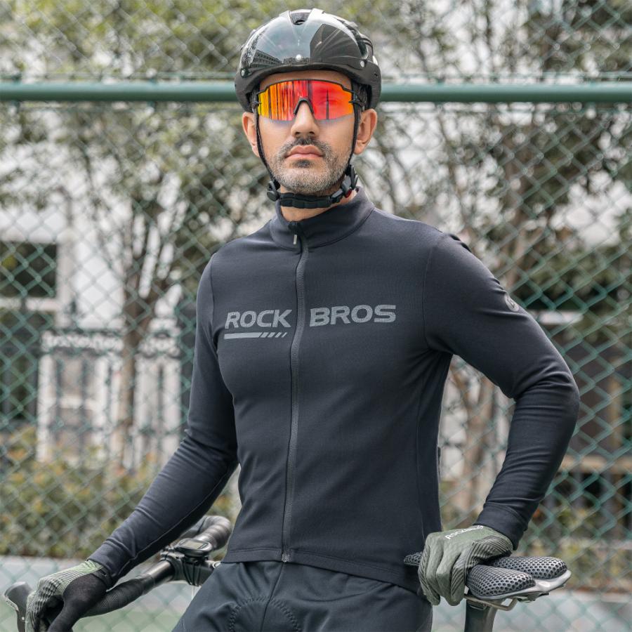 ROCKBROS 自転車 長袖 サイクリングジャージ 春秋冬 防風 裏起毛 ROCKBROS 自転車 長袖 サイクリングジャージ 春秋冬 防風 裏起毛