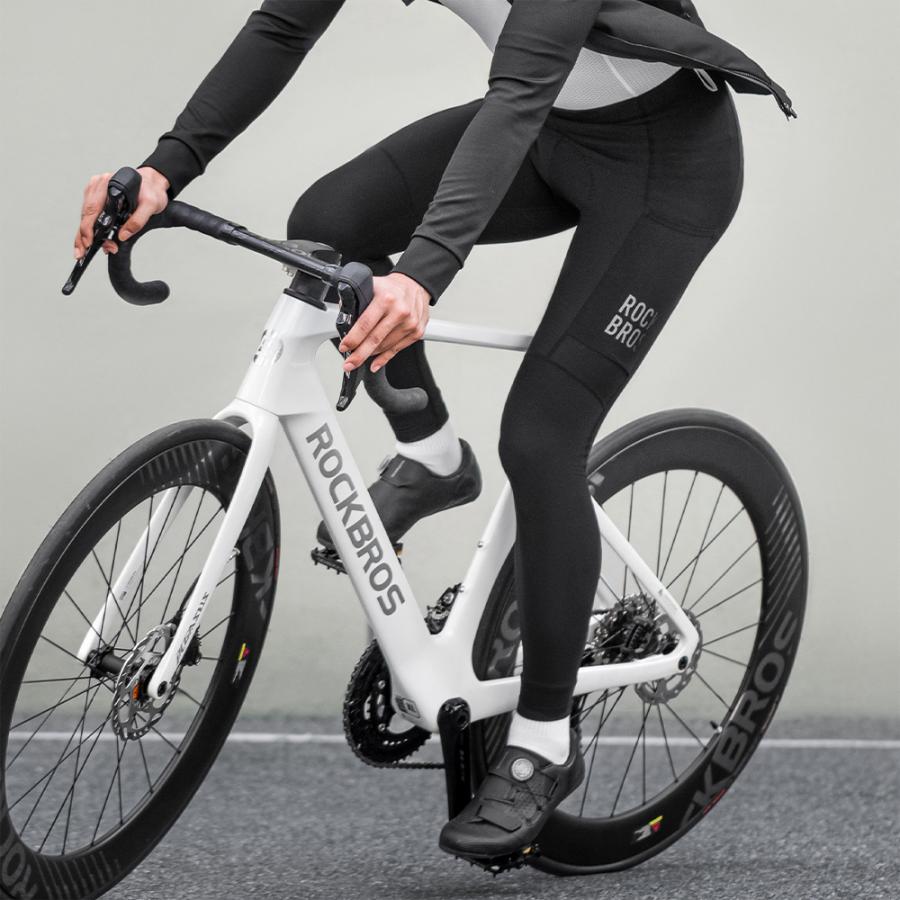 ROCKBROS サイクルパンツ ロングパンツ レーパン 裏起毛 フリース 秋冬