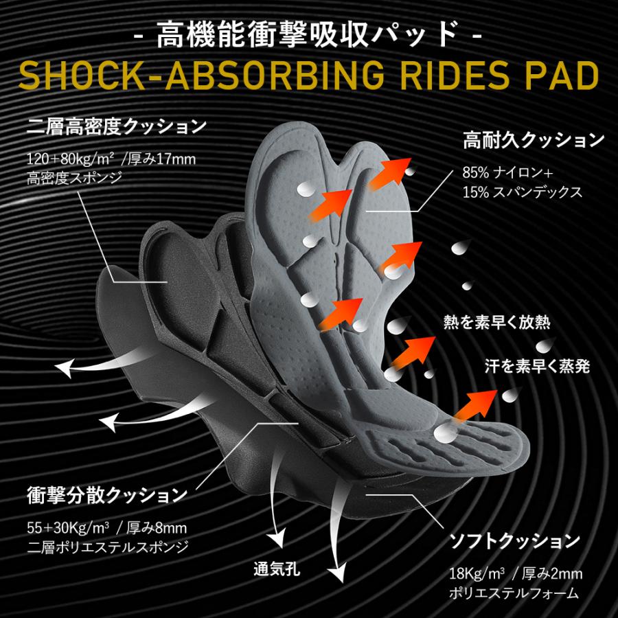 ROCKBROS ビブショーツ ロードバイク サイクルパンツ ビブ 春夏用