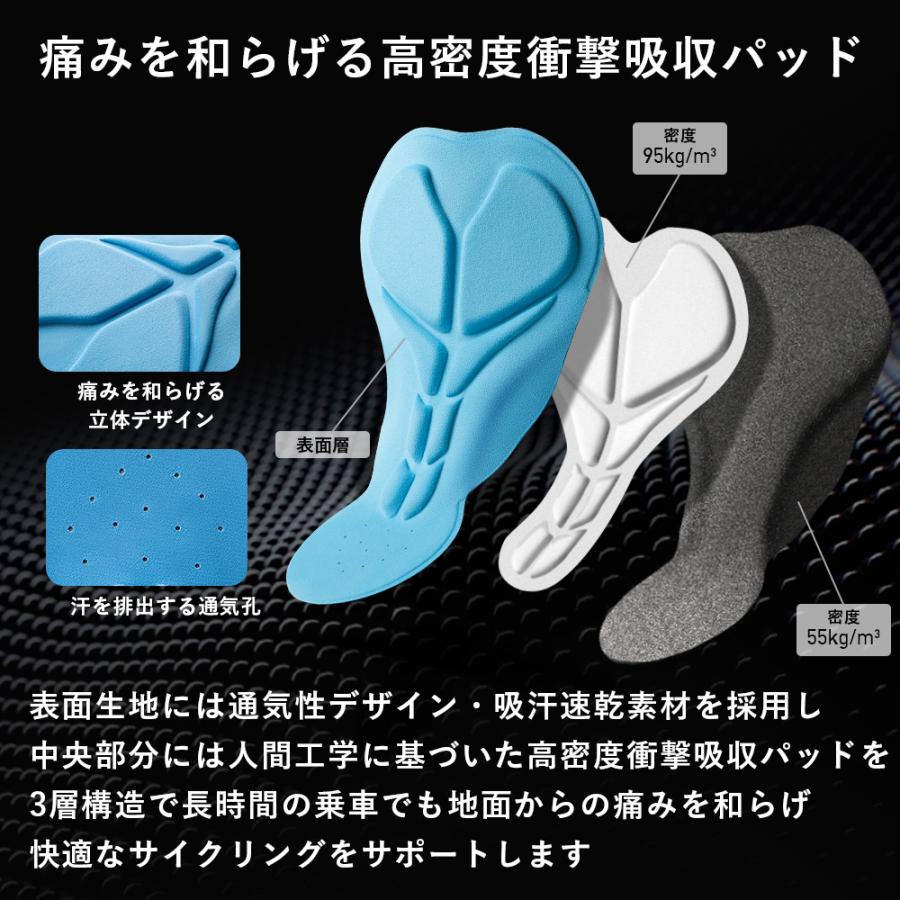 ROCKBROS サイクルパンツ インナーパンツ メンズ インナーウェア