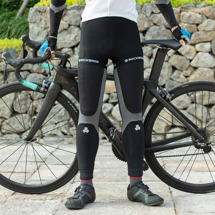 ROCKBROS レッグウォーマー カバー 裏起毛 防風 防寒 秋冬 レイヤード