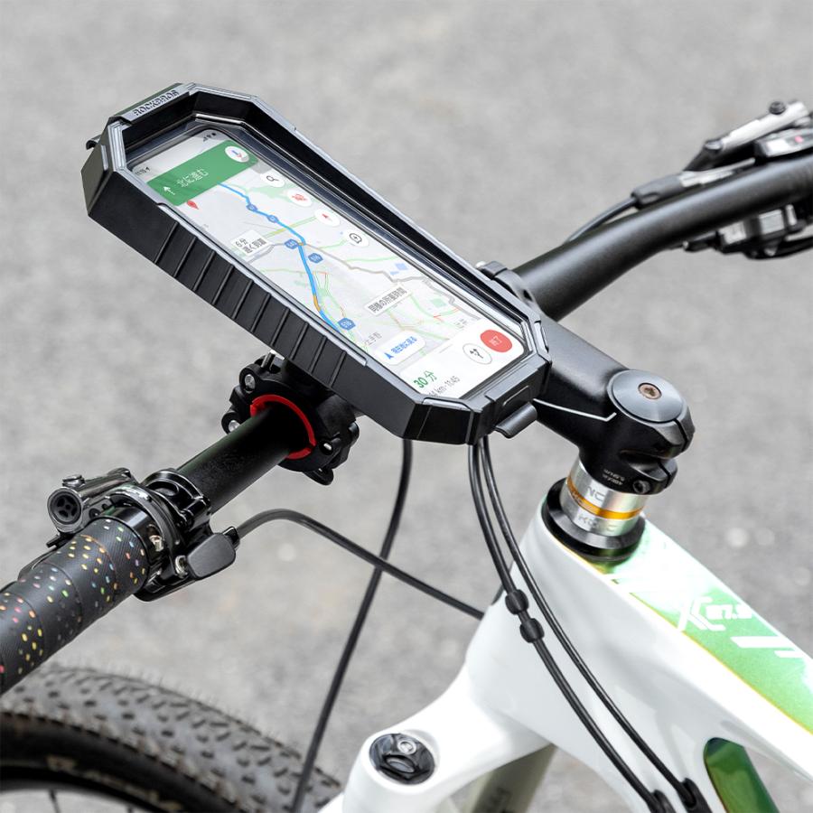 ROCKBROS 自転車 バイク スマホホルダー スタンド 携帯 防水 ハンドル