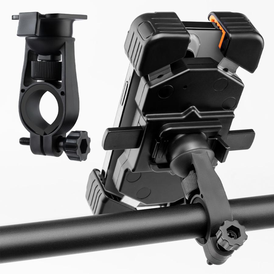 ROCKBROS 自転車 スマホホルダー スタンド 自動 瞬間 携帯 360度回転