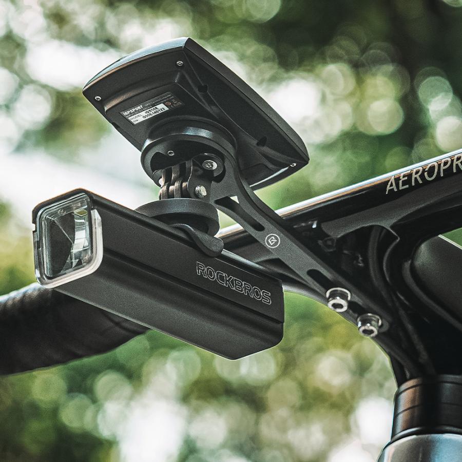 ROCKBROS サイコンマウント 自転車 センター 中央出し ガーミン