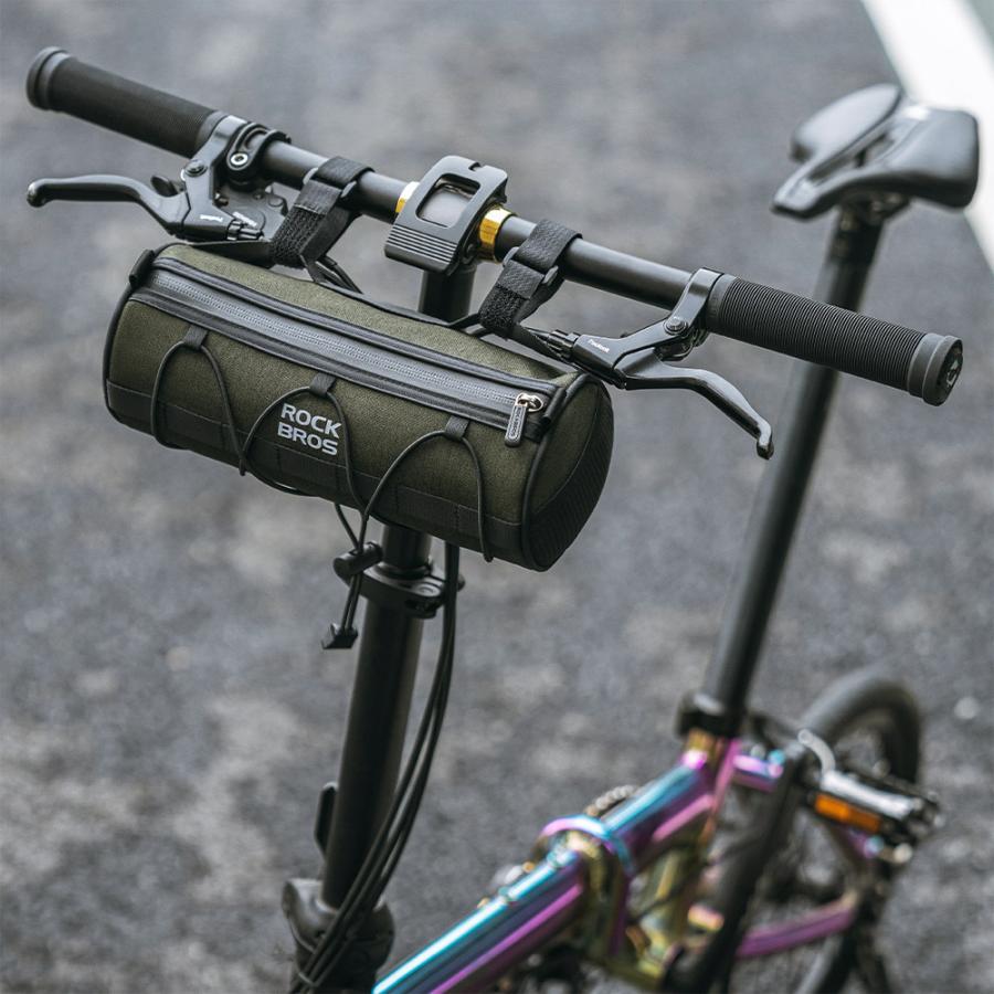 GIANT フロントバッグ ハンドルバッグ 2個セット ROCKBROS 自転車 フロントバッグ ハンドルバッグ 丸 ドラム型
