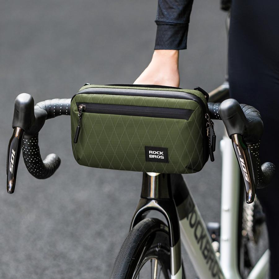 ROCKBROS 自転車 フロントバッグ ハンドルバッグ 2way ショルダー