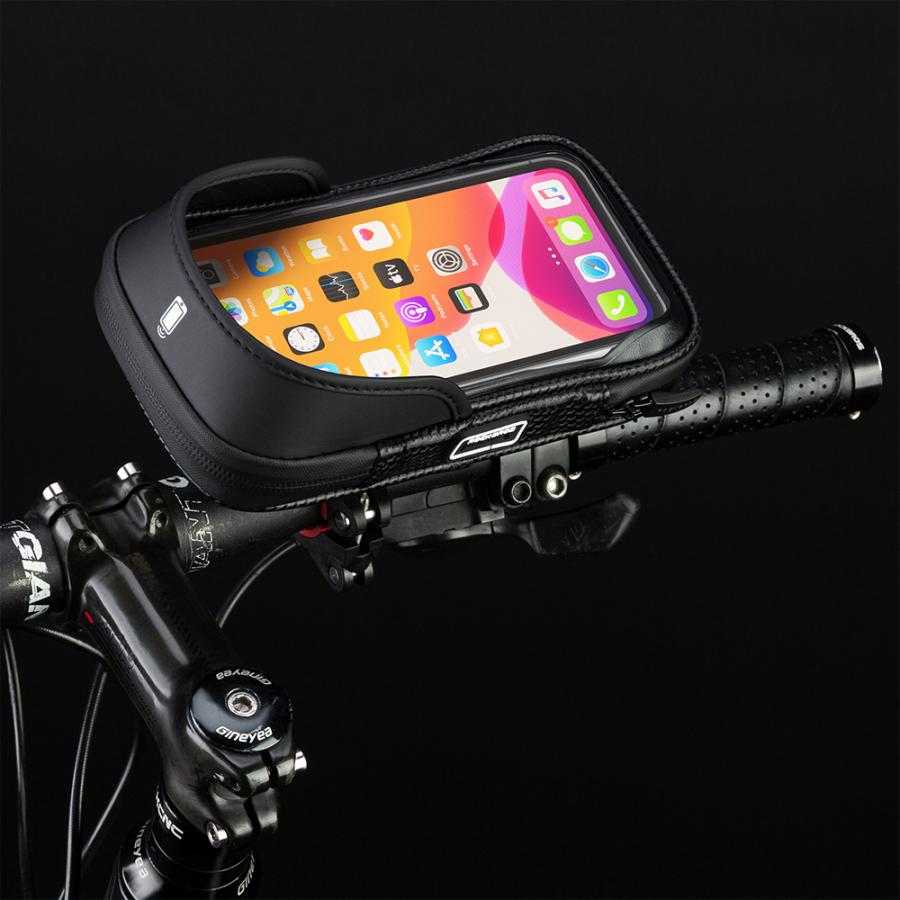 ROCKBROS 自転車 バイク スマホホルダー ケース 携帯 ハンドル 360度