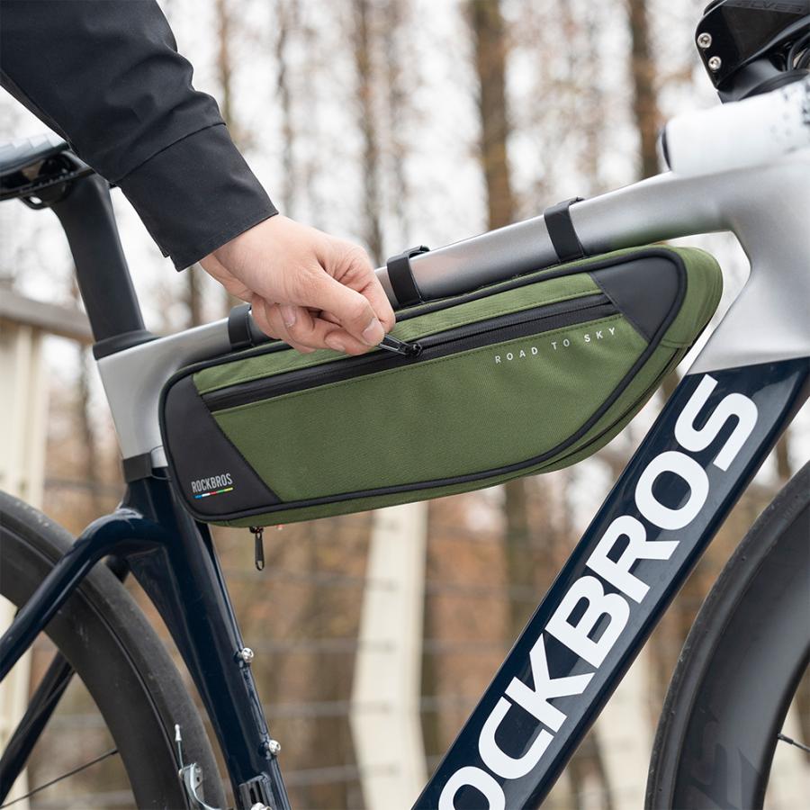 新品 ROCKBROS フレームバッグ 自転車 防水 ホワイト 多機能収納バッグ 新品 ROCKBROS フレームバッグ 自転車 防水 ホワイト 多機能収納