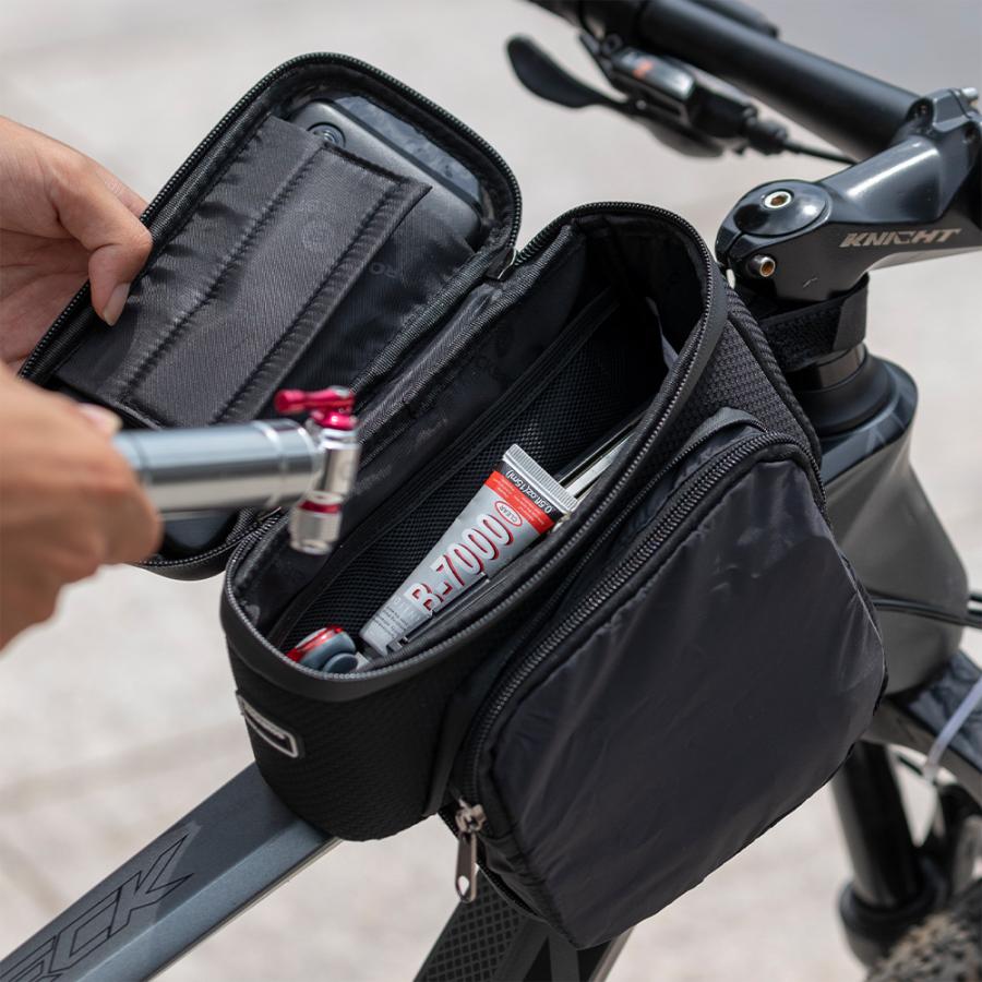 ROCKBROS 自転車 バッグ パニア トップチューブ フレーム スマホ 6.5