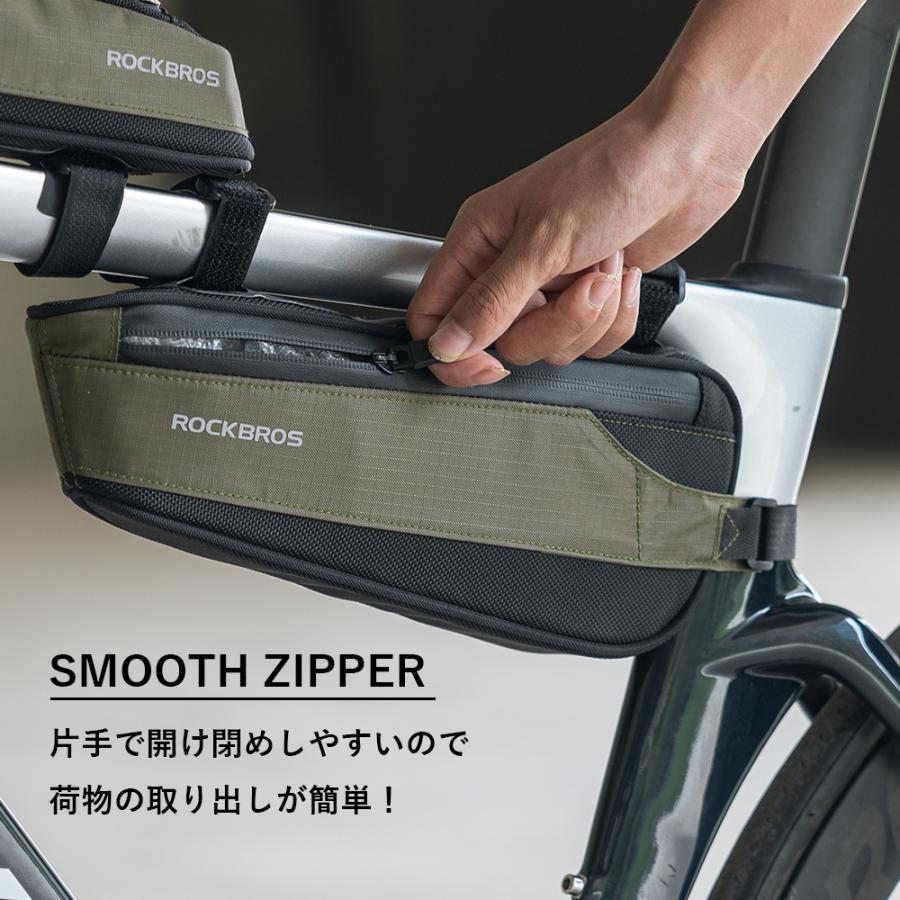 ROCKBROS 自転車 バッグ フレーム スリム フレーム下 デッドスペース