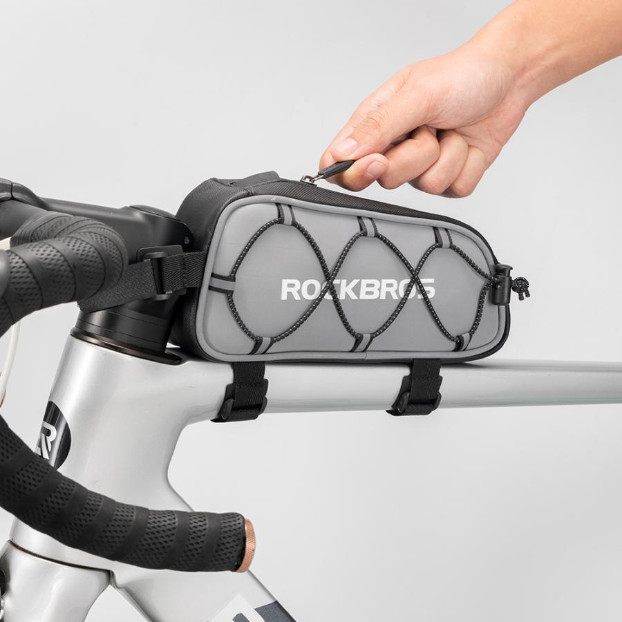 ROCKBROS 自転車 バッグ トップチューブ スリム フレームバッグ