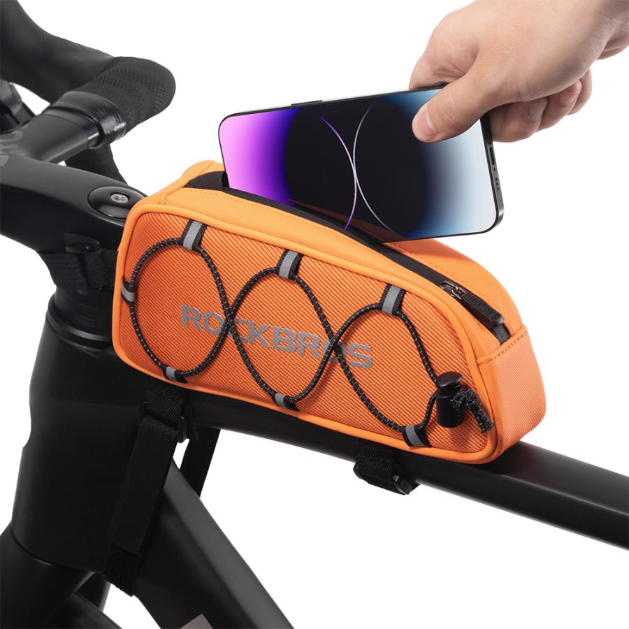 ROCKBROS 自転車 バッグ トップチューブ スリム フレームバッグ