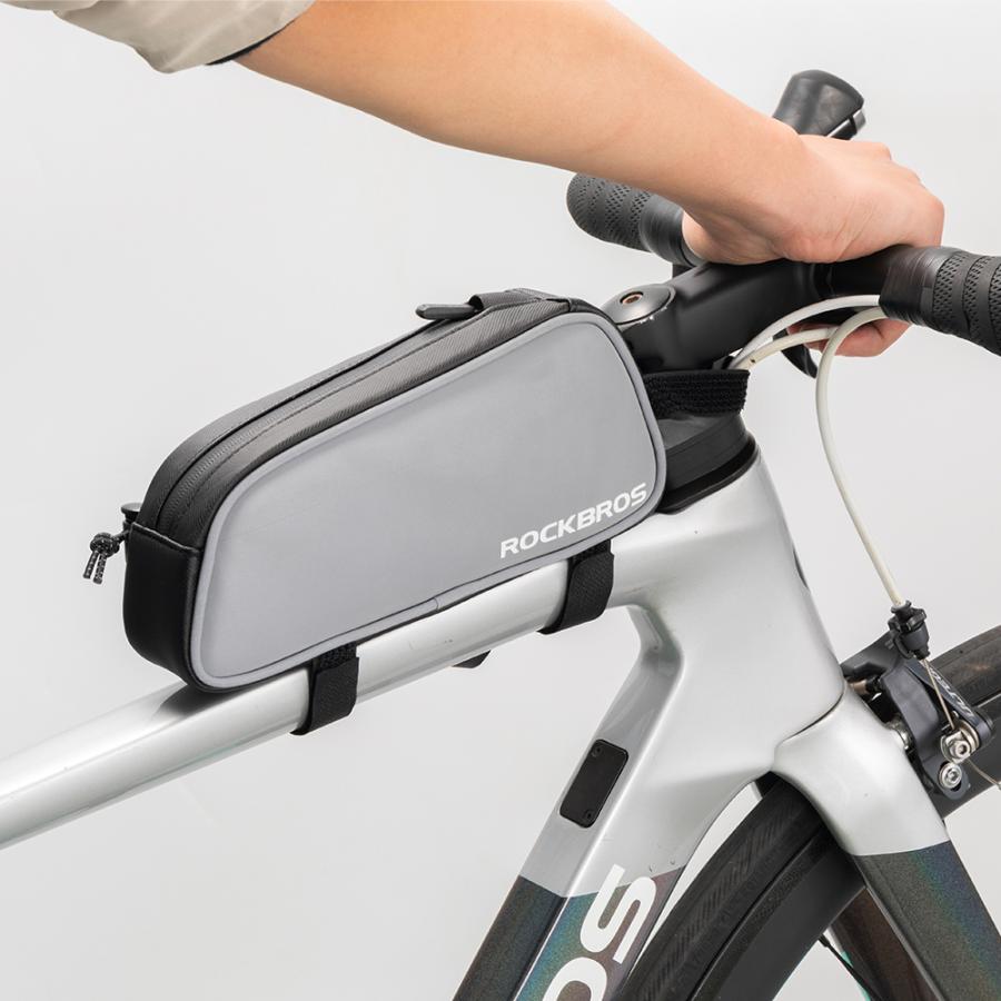 ROCKBROS 自転車 バッグ トップチューブ スリム フレームバッグ