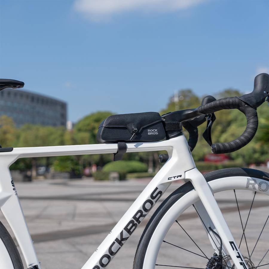 自転車 バッグ トップチューブバッグ マグネット式 スリム フレームバッグ 0.6L 0.9L 型崩れ防止プレート 工具入れ サイクリング ロードバイク ROCKBROS | ROCKBROS | 19