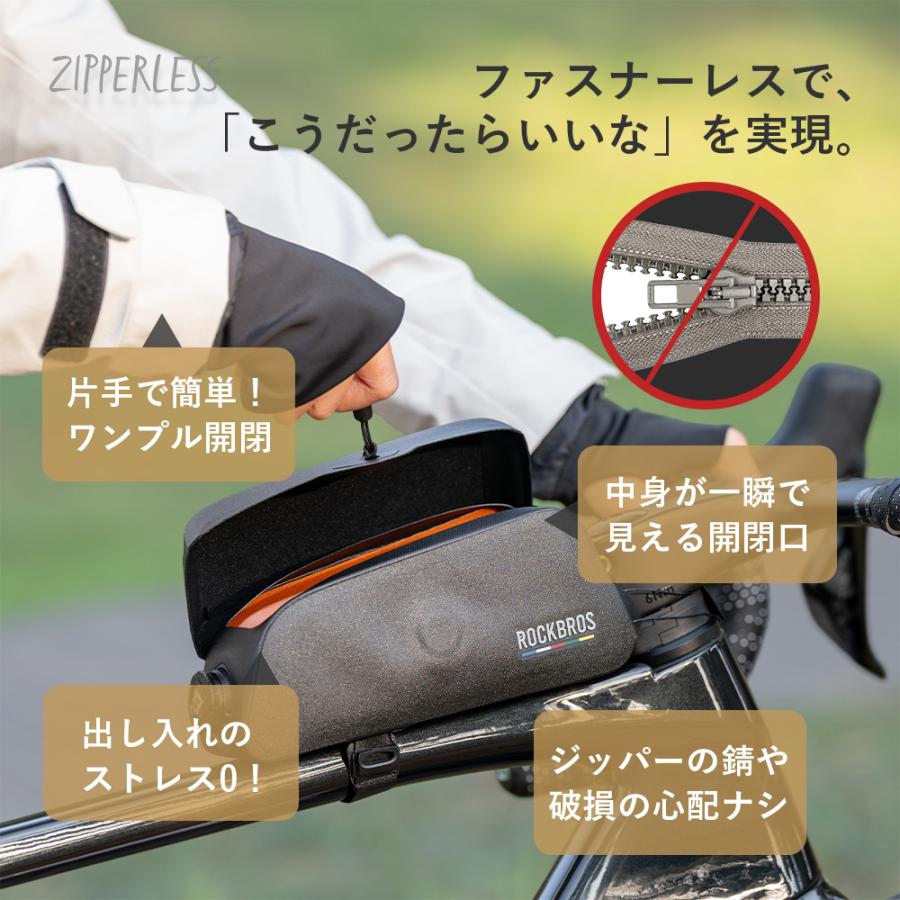 ROCKBROS 自転車 バッグ トップチューブ フレーム 防水 ワンプル