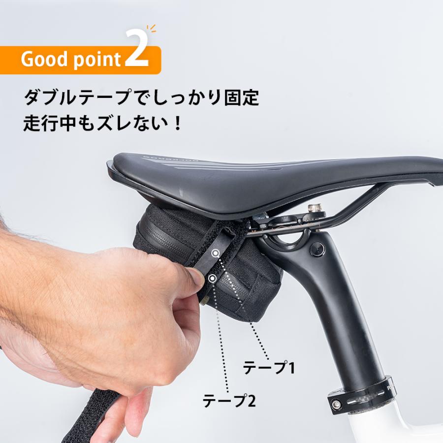 ROCKBROS サドルバッグ 自転車 リア コンパクト 小型 約0.35L 