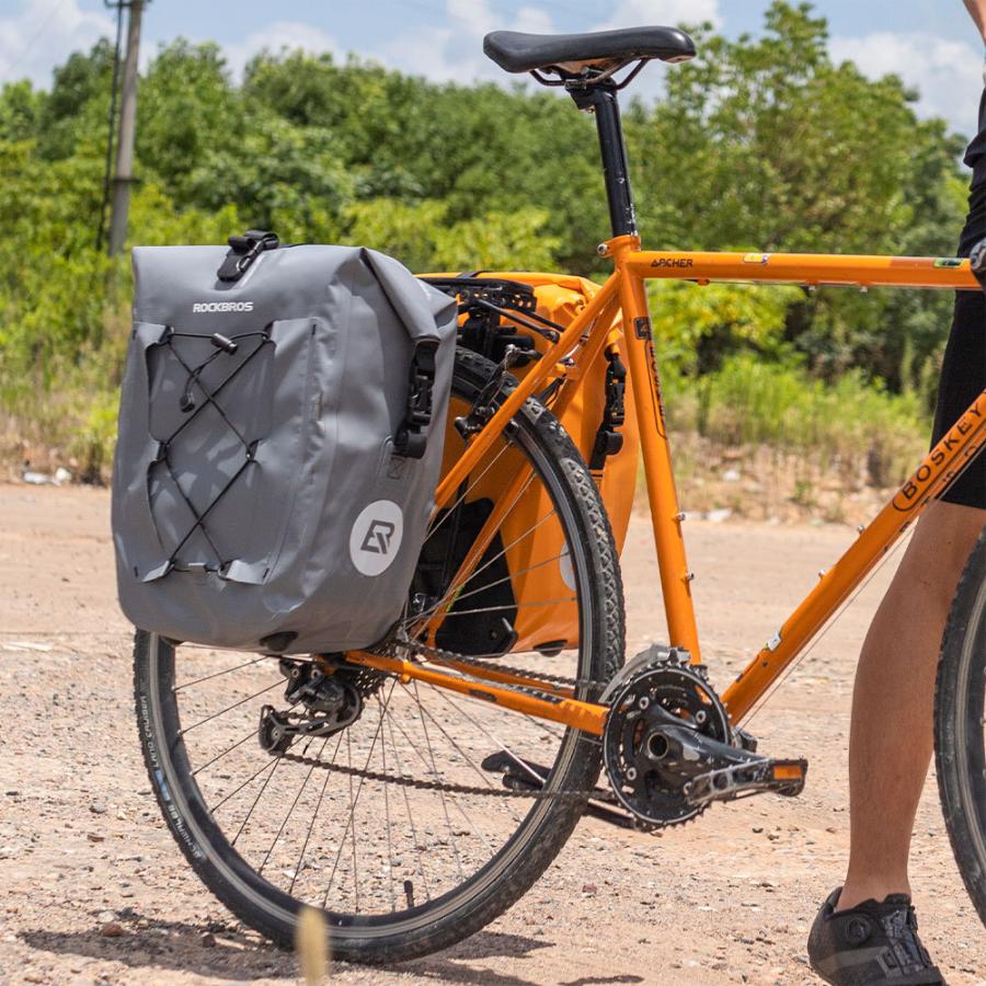 パニアバッグ 自転車 大容量 防水 撥水 サイドバッグ リアキャリア 25L 単品 カラフル ロックブロス｜rockbros｜24