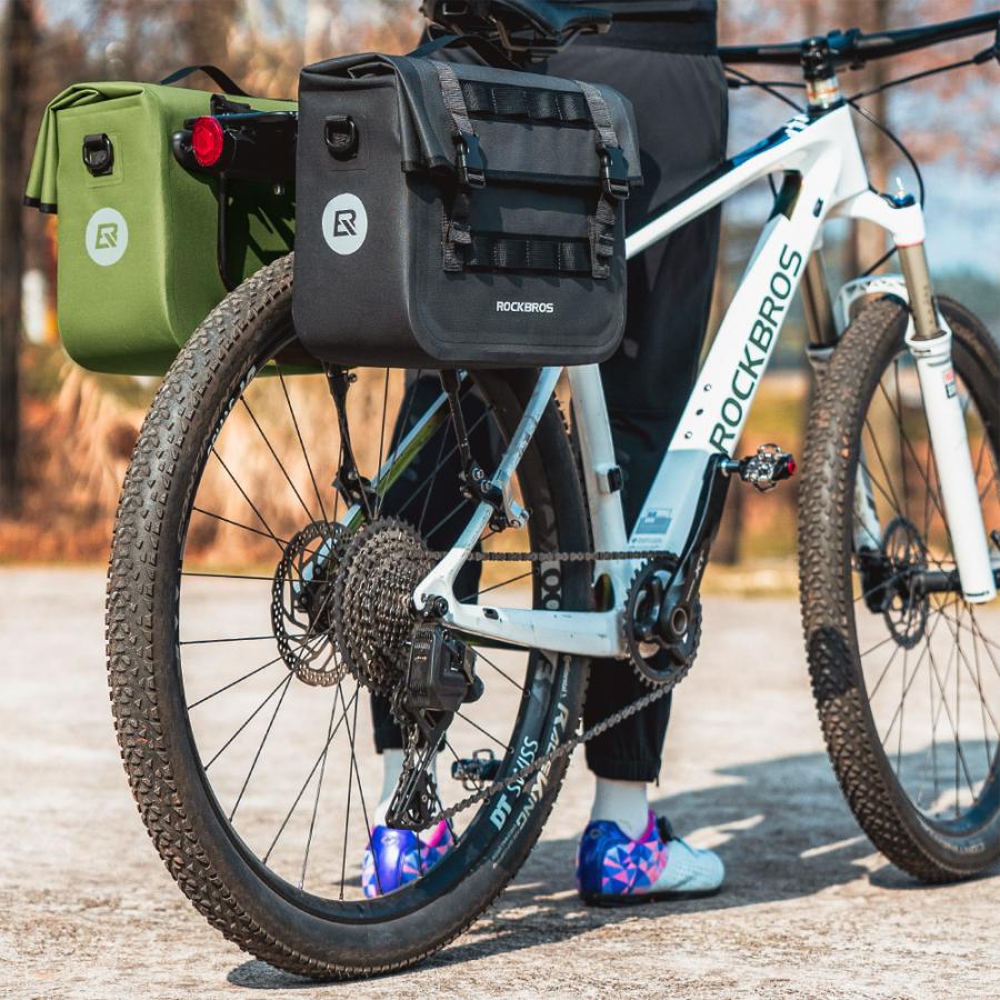 ROCKBROS 自転車 リアバッグ パニアバッグ リアキャリア 2個セット 大