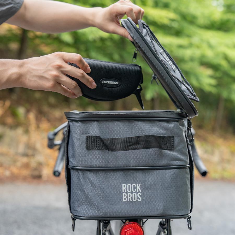 ROCKBROS 自転車 バッグ リアバッグ サイドバッグ リアキャリア ロング