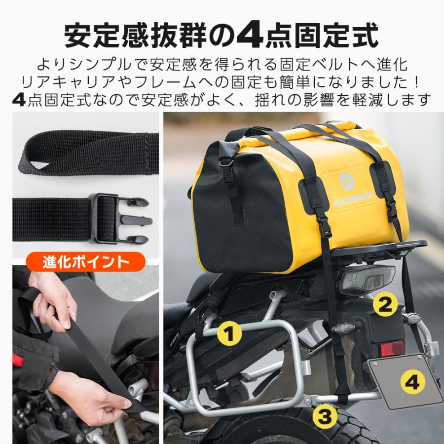 ROCKBROS バイク用 シートバッグ バイク リアバッグ リアキャリア