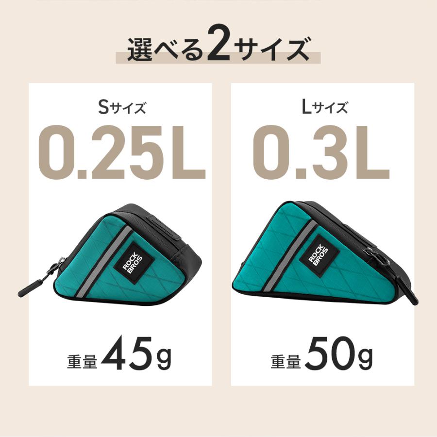 ROCKBROS 自転車 フレームバッグ 三角バッグ ミニ 小さめ 折りたたみ