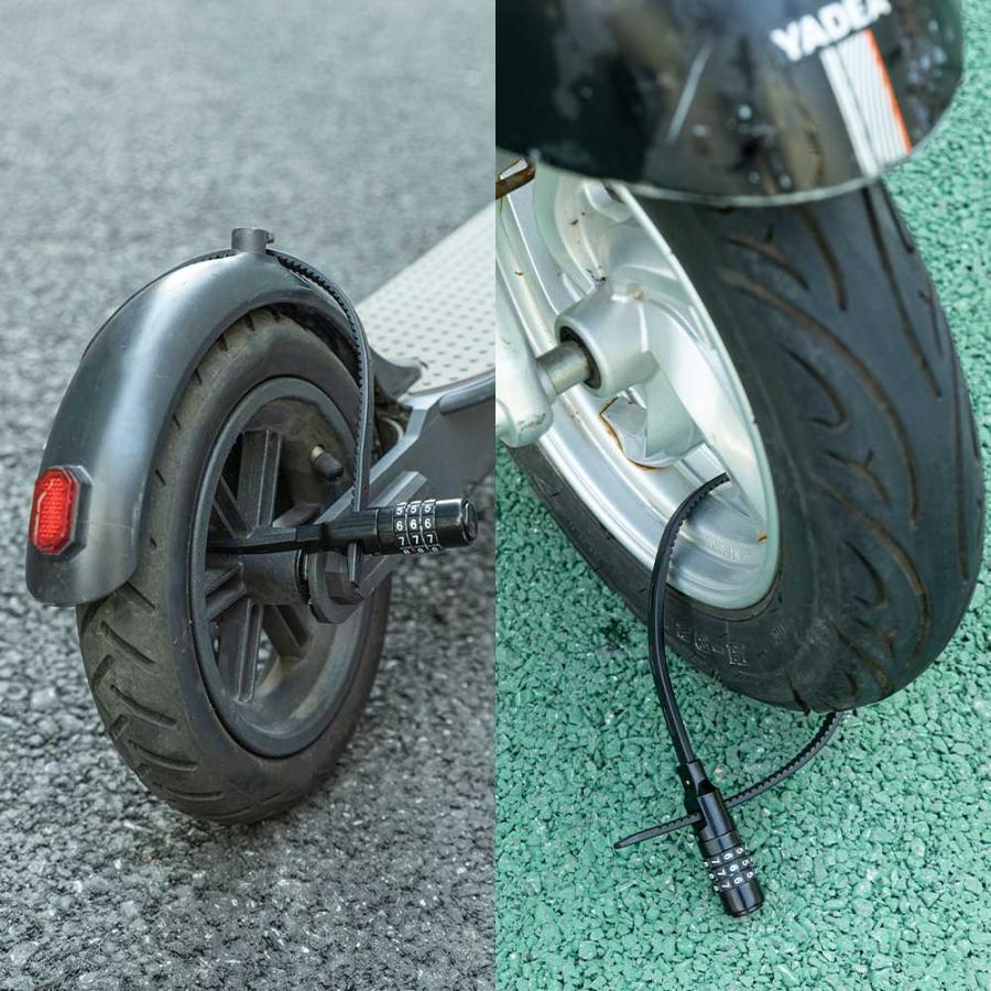 ROCKBROS 自転車 バイク 鍵 ダイヤル式 3桁 結束バンド ヘルメット