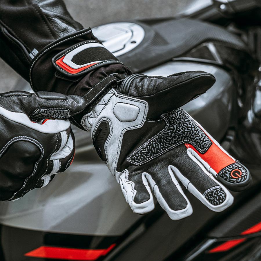 ROCKBROS バイクグローブ レーシング 秋冬用 山羊革 裏起毛 リアル