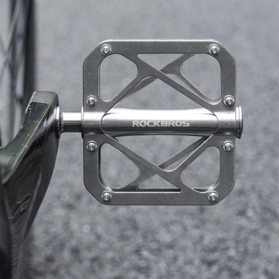 ROCKBROS フラットペダル チタン合金 軽量 3ベアリング Amazon | ROCKBROS 自転車 ペダル フラットペダル チタン合金 軽量 3