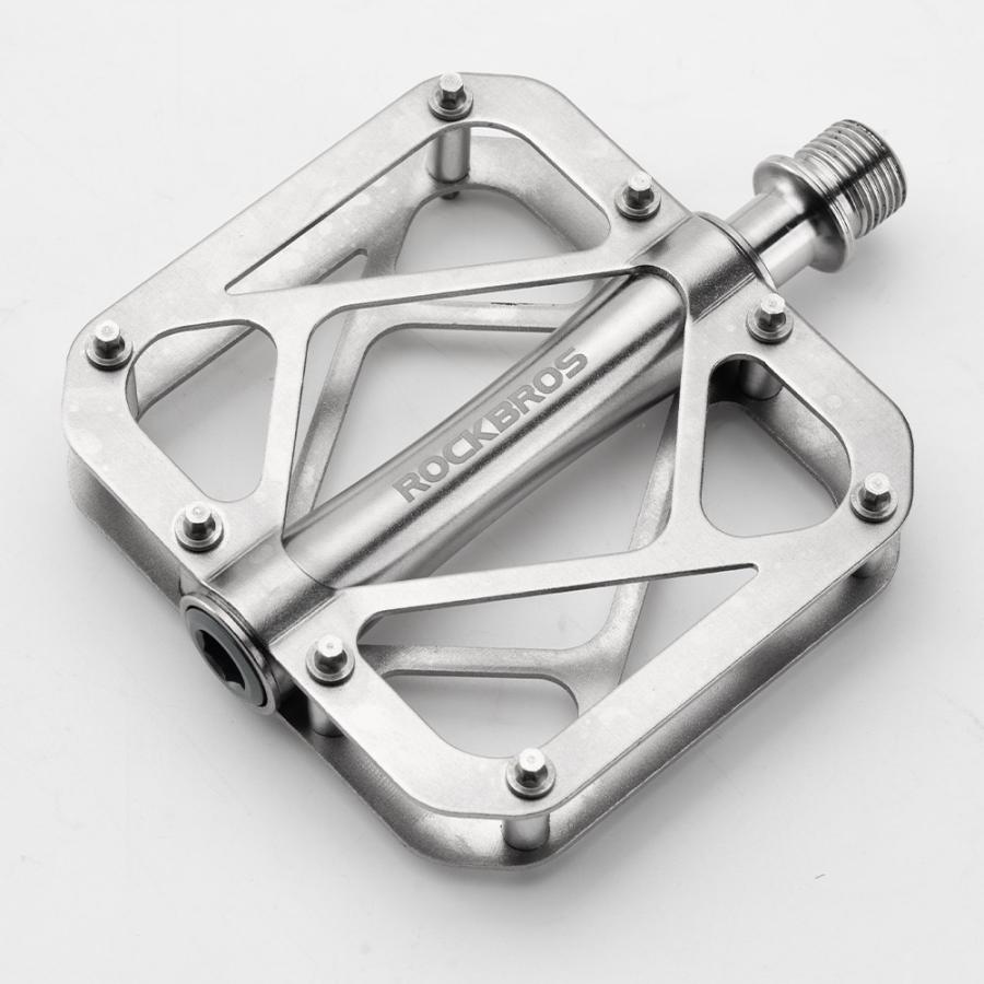 ROCKBROS 自転車 ペダル フラット チタン フラットペダル チタニウム